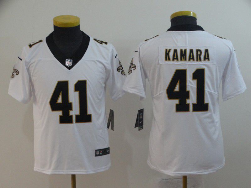 Youth New Orleans Saints #41 Kamara White Nike Vapor Untouchable Limited Player NFL Jerseys